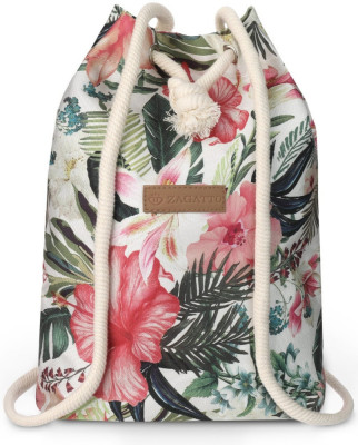 Rucsac dama, Zagatto, Poliester, Model floral, 30x34x13 cm, Multicolor, ZG669 foto