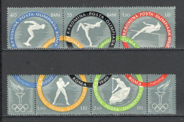 Romania.1960 Olimpiada de vara ROMA dantelate YR.247
