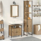 Cumpara ieftin Set de mobilier pentru baie 3 buc. Stejar Artizanal