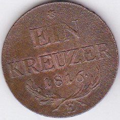 1. Transilvania Alba Iulia,Austria,Ungaria 1 creitar,kreuzer,krajczar 1816 E RAR