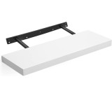 VASAGLE Raft de perete suspendat plutitor, MDF, sistem montare inclus, 60x20x4cm, alb Household NewTrend