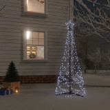 Brad de Craciun conic, 200 LED-uri, alb rece, 70x180 cm GartenMobel Dekor, vidaXL