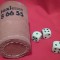 set 3 pahare piele cu 6 zaruri pentru 3 jucatori