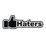 Sticker Auto , zI Like Haters, , Autocolant ORACAL Amuzant pentru Tuning si Personalizare