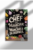 Tablou cu citat amuzant despre bucătărie &ndash; Artă murală cu umor culinar rom&acirc;nesc, poster de gătit pentru o casă confortabilă | A4 (21 x 29.7 cm) - KF-1