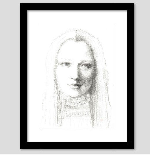 G9. Lucrare Grafica in creion - Feminitate - variante de portrete in  alb-negru, Carbune, Realism | Okazii.ro
