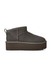 UGG cizme de zăpadă din piele &icirc;ntoarsă Classic Ultra Mini Platform culoarea gri, 1135092.CHRC