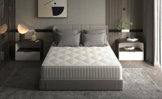 Saltea cu memorie Somnart Silver Relax 90x200, &icirc;naltime 24 cm, husa cu ioni de argint, cu manere, fermitate medie Relax KipRoom
