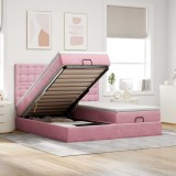Cumpara ieftin Cadru de pat otoman cu saltele Roz 180x200cm catifea