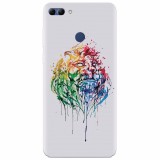 Husa silicon pentru Huawei Y9 2018, Paint Illustration Lion Head