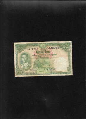 Rar! Thailanda 20 baht 1953(69) seria873933 foto