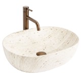 Lavoar pentru blat Rea Amelia Travertine Classic 48