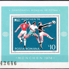 C1955 - Romania 1974 - Fotbal bloc neuzat,perfecta stare