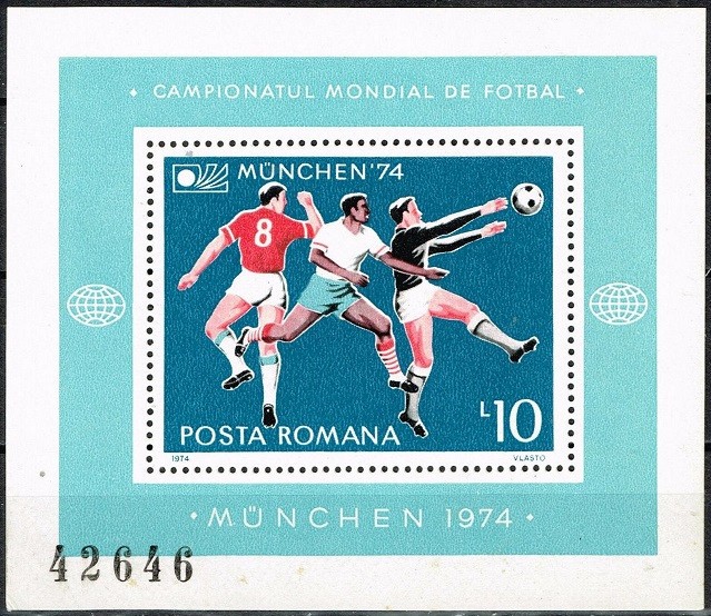 C1955 - Romania 1974 - Fotbal bloc neuzat,perfecta stare