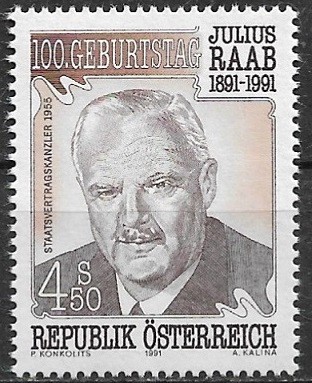 B1048 - Austria 1991 - Aniversari neuzat,perfecta stare foto