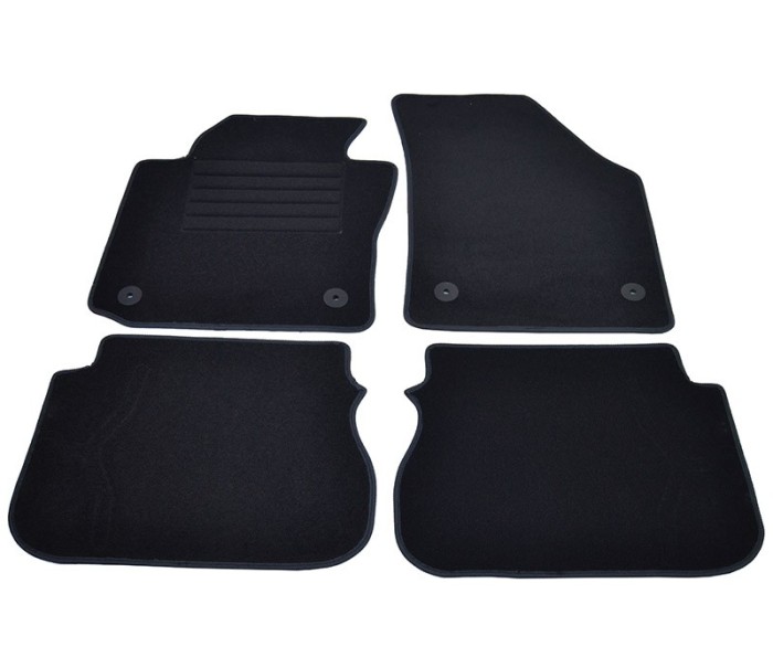 Covorase mocheta VW CADDY cu fixare in podea ROTUNDA 11/2003- Negru, set de 4 bucati