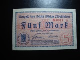 GERMANIA AHLEN 5 MARCI 1918 AUNC/UNC