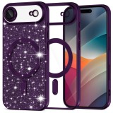 Husa premium iPhone 17 Air Asteroid GSM Luxury Glitter MagSafe, mov
