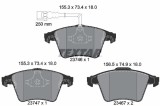 TEXTAR 2374601 Q+ set placute frana,frana disc