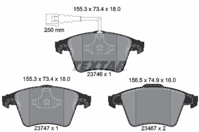 TEXTAR 2374601 Q+ set placute frana,frana disc foto