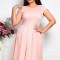 Rochie Eleganta in Pliuri Corai - 42Marimea