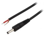 Cablu Electric Negru 1x1mm2 DC 4,0/1,7 0,5m, WEST POL