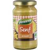Mustar Picant Bio Dennree 200ml - Produs Ecologic, Vegan, Fara Conservanti