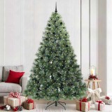 vidaXL Brad de Crăciun artificial cu 300 LED Verde 240 cm PE și PVC 3397875