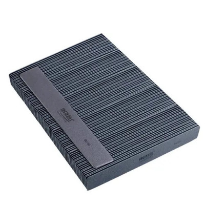 50buc - Inginails Professional Pilă de unghii, placă gri cu centru negru. Lavabil și dezinfectant 80/80 foto