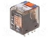 Releu electromagnetic, 12V DC, 6A, 4PDT, serie PT, TE Connectivity - 8-1419111-0