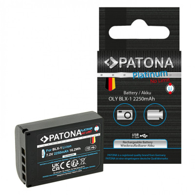 Acumulator PATONA Platinum cu intrare USB-C pentru Olympus OM-1 OM1 BLX-1 BLX1 -1372 foto