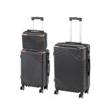 TraveLux Urban XVIII gurul&oacute;s bőr&ouml;nd szett fekete