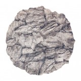 Covor TINE 75417B Rock, piatră - formă modernă, neregulată - cremă / gri, 195x195 cm