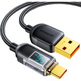 Cablu USB Joyroom Aluminiu/PVC, 66 W, 1.2 m, 480 Mbps, Negru