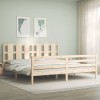 VidaXL Cadru pat cu tăblie 200x200 cm, lemn masiv de pin