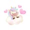 Sticker decorativ Unicorn, Roz, 50 cm, 5373ST