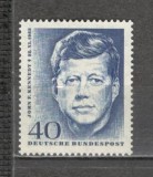 Germania.1964 1 an moarte J.F.Kennedy-presedinte MG.195, Nestampilat