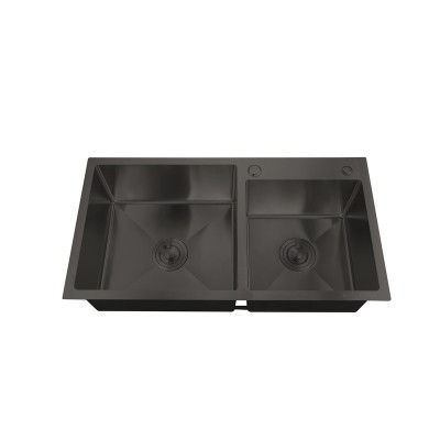 MIXXUS HM7849D-215 NANO-BLACK (3.0/0.8) chiuveta bucatarie din inox Innovative ReliableTools foto