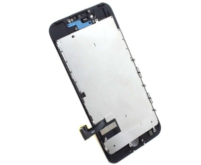 Display iPhone 7 LCD Negru Complet Cu Tablita Metalica Si Conector Amprenta foto