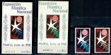 Cumpara ieftin Spania 1958 - Expo filatelic, serie+colite neuzate