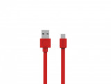 Cablu USB 2.0 A tata - USB-C, 1.5m, rosu, Allocacoc