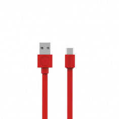 Cablu USB 2.0 A tata - USB-C, 1.5m, rosu, Allocacoc