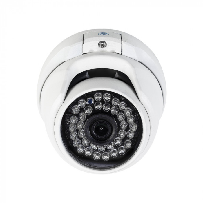 Camera supraveghere video PNI House AHD25 5MP, dome, lentila 3.6mm, 36 LED-uri IR, de exterior sau interior, IP66
