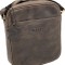 Borseta de umar barbati Always Wild: Piele Naturala, curea dubla, 22x24x5 cm
