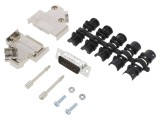 Conector D-Sub HD 26-Pin Tată Unghi 45&deg; Lipire Gold