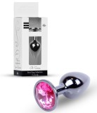 Dop Anal Plug-Jewellery Dark Silver Pink