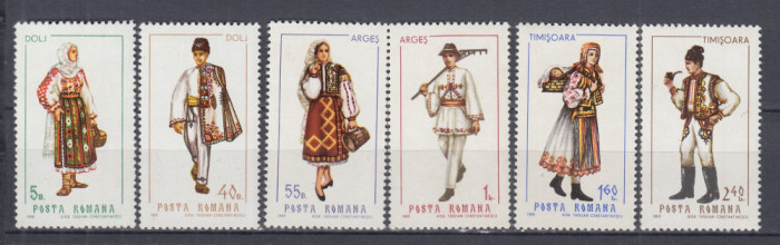 ROMANIA 1969 LP 693 COSTUME NATIONALE II SERIE MNH