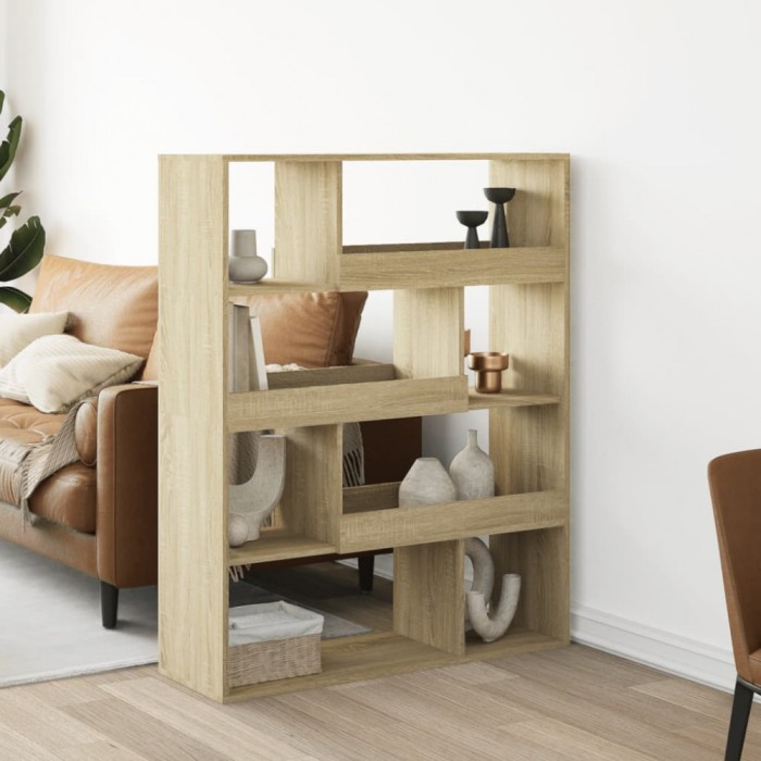 vidaXL Bibliotecă, stejar sonoma, 100x33x125,5 cm, lemn prelucrat 3309332