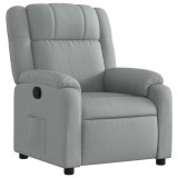 Cumpara ieftin Fotoliu rabatabil gri deschis, material textil