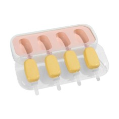 Forma inghetata din silicon cu 4 compartimente,bete si capac,24x10x3 cm